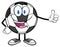 Cute Soccer Ball Cartoon Mascot Character Giving A Thumb Up