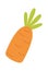 Cute soft carrot puppet flat icon Handmade toys