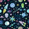 Cute Space Seamless Pattern