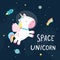 Cute space unicorn