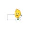 Cute spaghetti squash cartoon character with a board