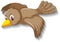 Cute sparrow bird cartoon character