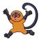 Cute spider monkey cartoon running