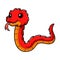 Cute spiny bush viper cartoon