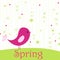 Cute spring bird illustration