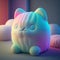 Cute Squishy Cat Plush Toy Illustration