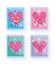 Cute stamps, adorable love hearts lovely romantic icons