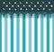 Cute star and moon on blue Vertical stripes wallpaper background vintage style illustration  vector