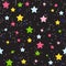 Cute Star Seamless Pattern Background Vector