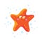 Cute starfish cartoon. T-Shirt design for children