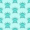 Cute Statue of Liberty pattern seamless. funny landmark United States pattern. kids character America is symbol. Childrens style