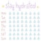 Cute stay hydrated printable planner