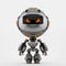 Cute steel robot toy, 3d rendering