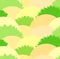 Cute steppe seamless pattern with grass bushes and sand. Nice herbal heath green and yellow texture