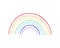 Cute sticker colorful rainbow hand drawing