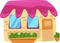 Cute store illustration, cartoon colorful store