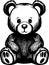 Cute Stuffed Teddy Bear Logo Design