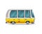 Cute stylized retro travel van isolated on white background.