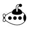 cute submarine toy isolated icon