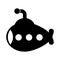 cute submarine toy isolated icon