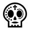 Cute sugar skull icon