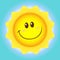 Cute Sun Cartoon Mascot Character Simple Flat Design