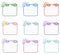 cute sun frames cards with clouds notes letters with pastel coloring for writing