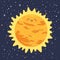 Cute Sun Star Solar System Vector