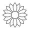 Cute sunflower decorative icon