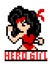 Cute super hero girl pattern image. Super girl Vector illustration of pixel art