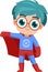 Cute Super Hero Kid Boy Cartoon Character