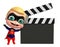Cute superbaby with Clapper board