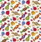 Cute sweets candy colorful seamless vector pattern