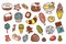 Cute sweets icons.