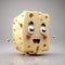 Cute Swiss cheese Character Using Generative AI