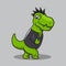 Cute T-Rex Dino urban culture mascot design illustration