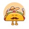 Cute taco cartoon mascot logo cartoon character 