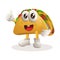 Cute taco mascot thumbs up