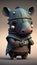 Cute Tapir Animal Warrior 3D Game Model | Generative AI