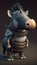 Cute Tapir Animal Warrior 3D Game Model | Generative AI
