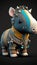 Cute Tapir Animal Warrior 3D Game Model | Generative AI