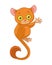 Cute tarsier monkey cartoon vector illustration