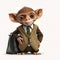 Cute Tarsius Monkey Businessman. Generative AI