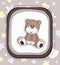 Cute Teddy Bear card in brown