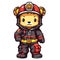 Cute Teddy Bear Firefighter Clipart Illustration AI Generative