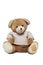 Cute Teddy bear isolated over white