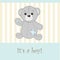 Cute teddy bear with patch