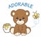 cute teddy print design art