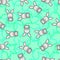 Cute Teddy Rabbit And Sequin Stars Cartoon Kids Background Pattern Seamless