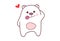 Cute Teddy Sticker with tongue sticking out and feeling loved.